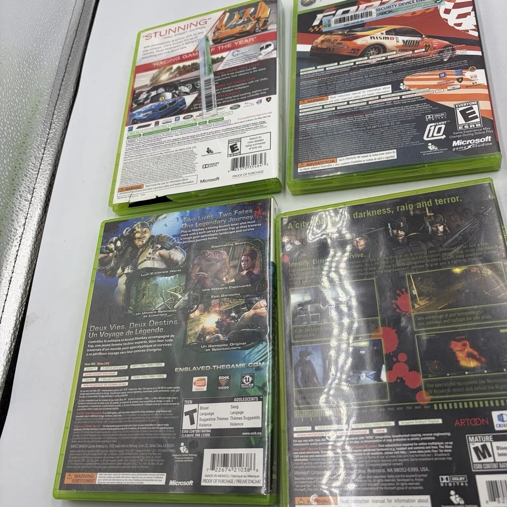 xbox 360 games Forza 4 &2 Marvel Alliance Enslaved Vampire Rain